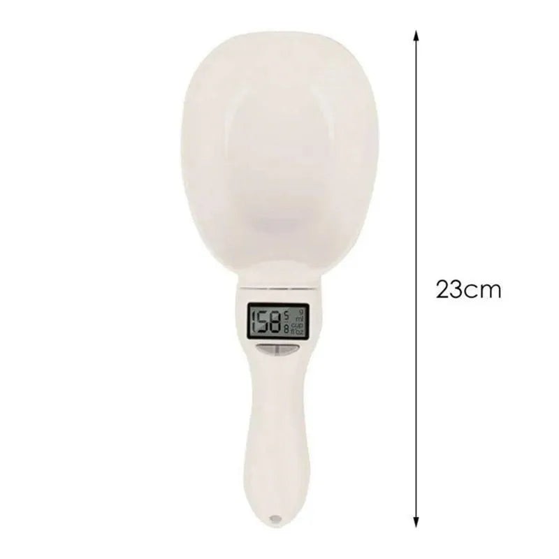 Food Scale Pet Measuring Scoop LCD Electronic Precision Weighing Tool Dog Cat Feeding Digital Spoon Scale Display Kitchen Scale