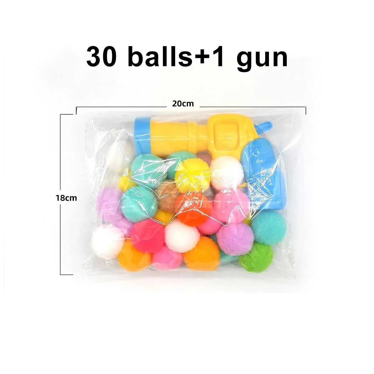 1 Set Cat Plush Toy Gun Plush Launcher Silent Interactive Tool Mini Shooting Gun Games Stretch Plush Ball Toys Pet Supplies