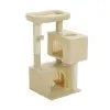 Small Cat Tree Cat Tower with Natural Sisal Scratching Post,Spacious Top Perch,Privite Cat Condo Perfect for Indoor Cats,Cat Toy
