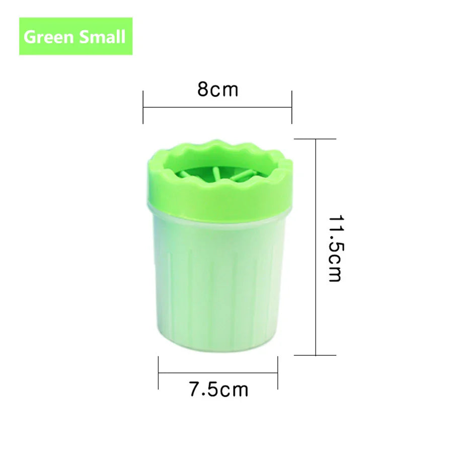 1Pc Pet Plastic Foot Wash Cup S L XL Large size silicone brush Dog cat clean foot mud removable cleaning Foot