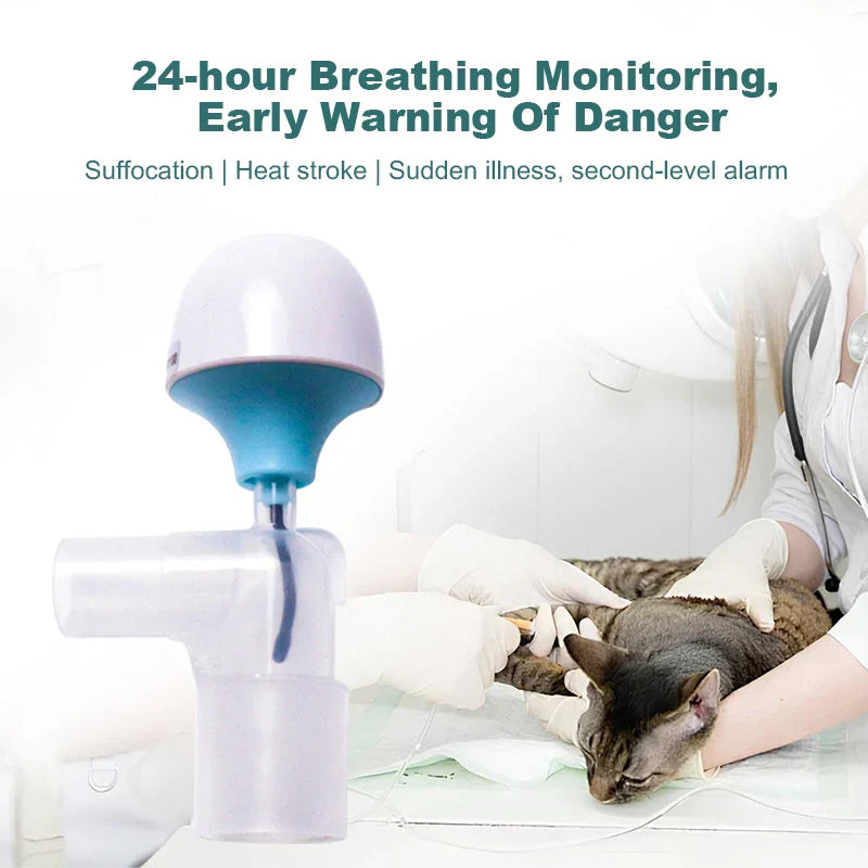 Pet Breathing Asphyxia Alertor For Cat Dog Veterinary Respiratory Choking Alarm Animal Anesthesia Breathing Monitor