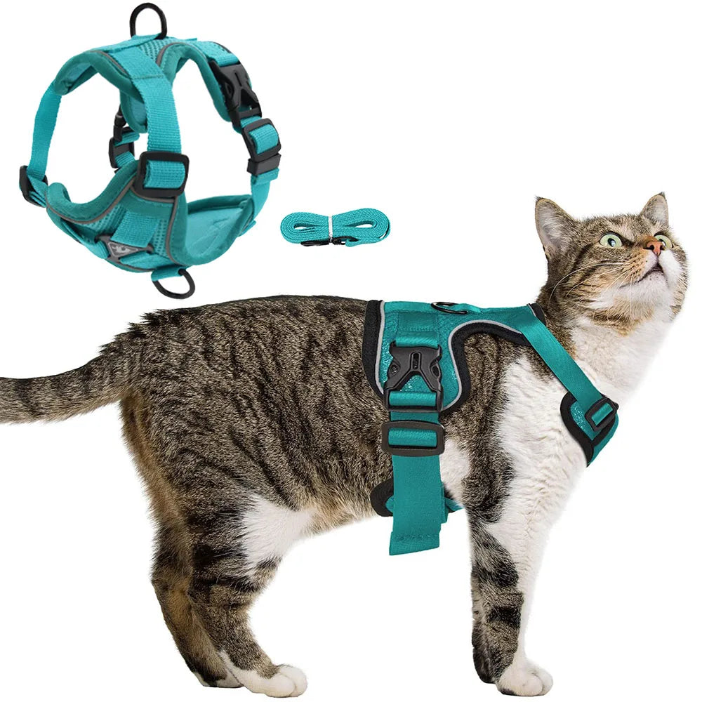 Escape-Proof Breathable Cat Harness and Leash