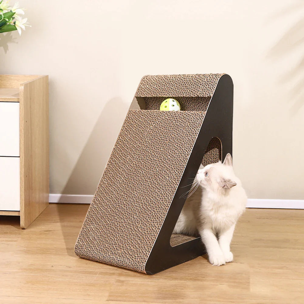 Cat Scratching Ramp with Rotating Ball Toy - view 3