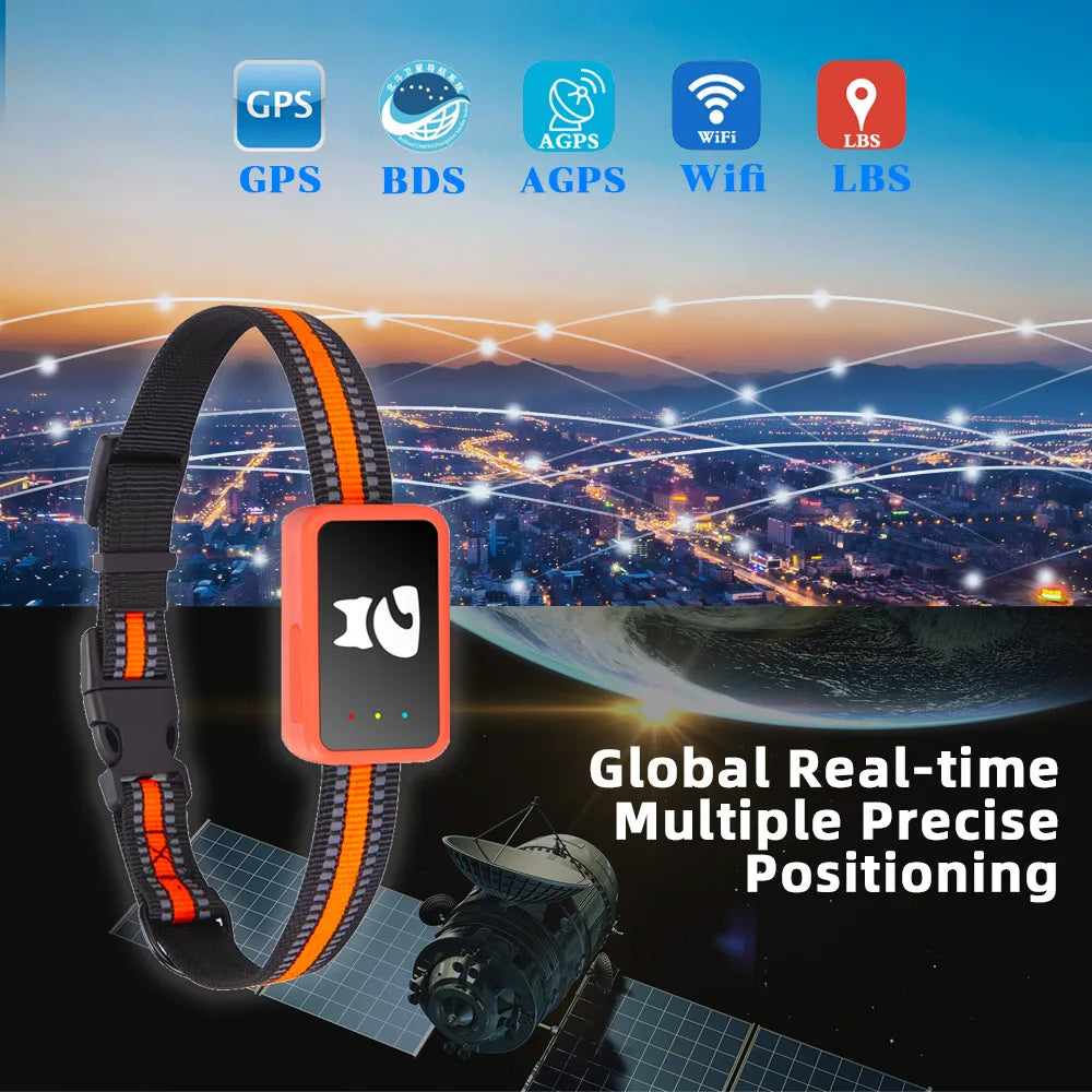 4G Smart Dog Collar Holder GPS Tracker for pet Waterproof Free SIM Cat Tracking Device Pet Locator with Find My for iOS Android