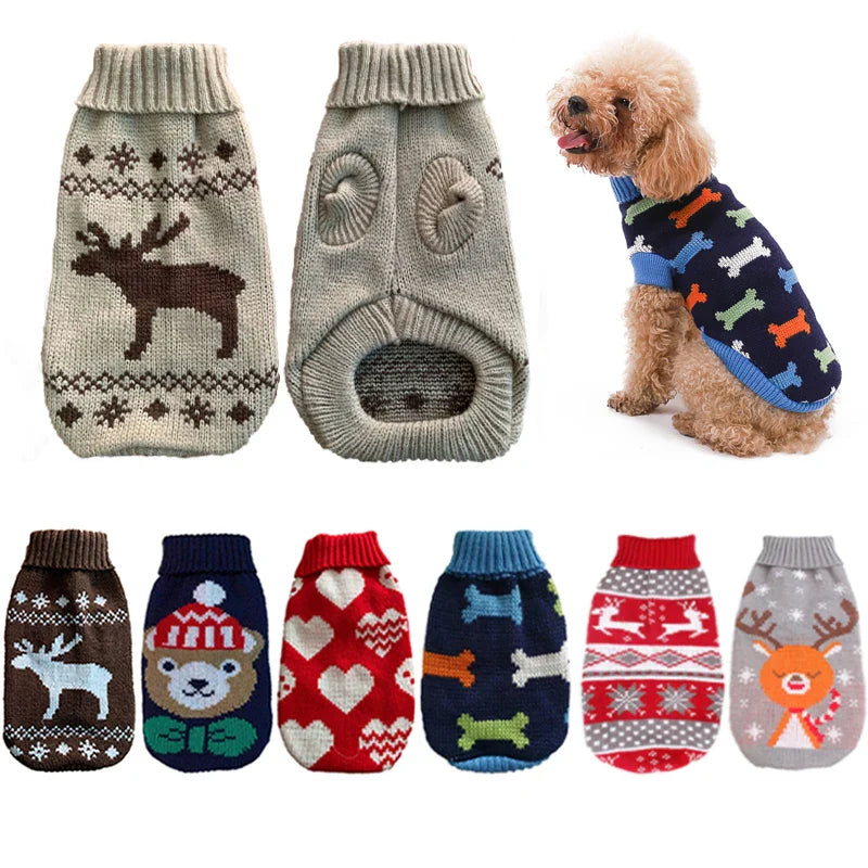 Knitted Winter Sweater for Small and Medium Dogs