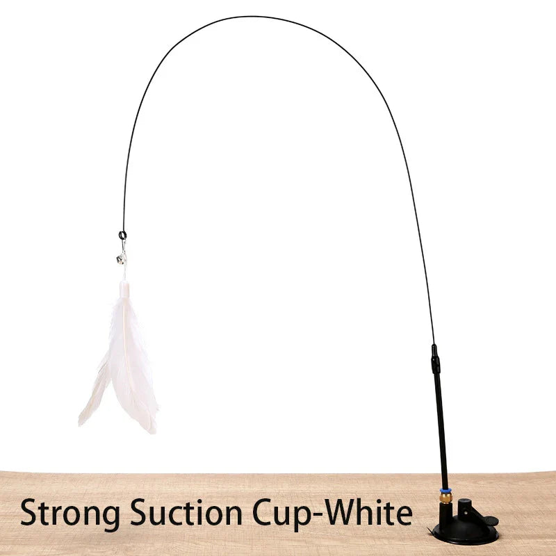 Hands-Free Suction Cup Bird Feather Cat Wand Toy - view 12