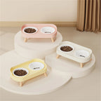 Adjustable Height Double Bowl Feeder for Cats and Dogs