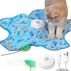 Electric Hide-and-Seek Feather Wand Cat Toy