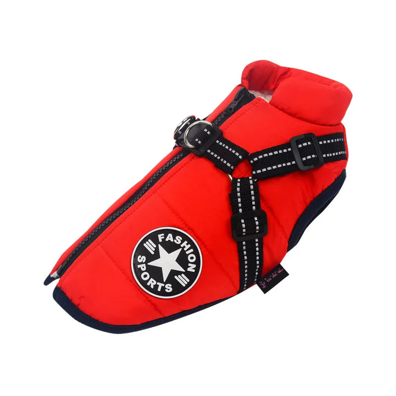 Waterproof Winter Coat with Harness for Large Dogs - view 15