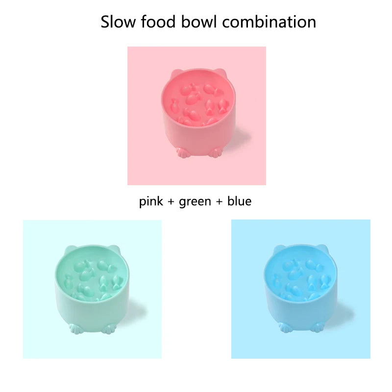 Anti-Choking Slow-Feed Cat Bowl