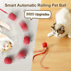 Rechargeable Smart Rolling Ball Cat Toy with Tail - view 2