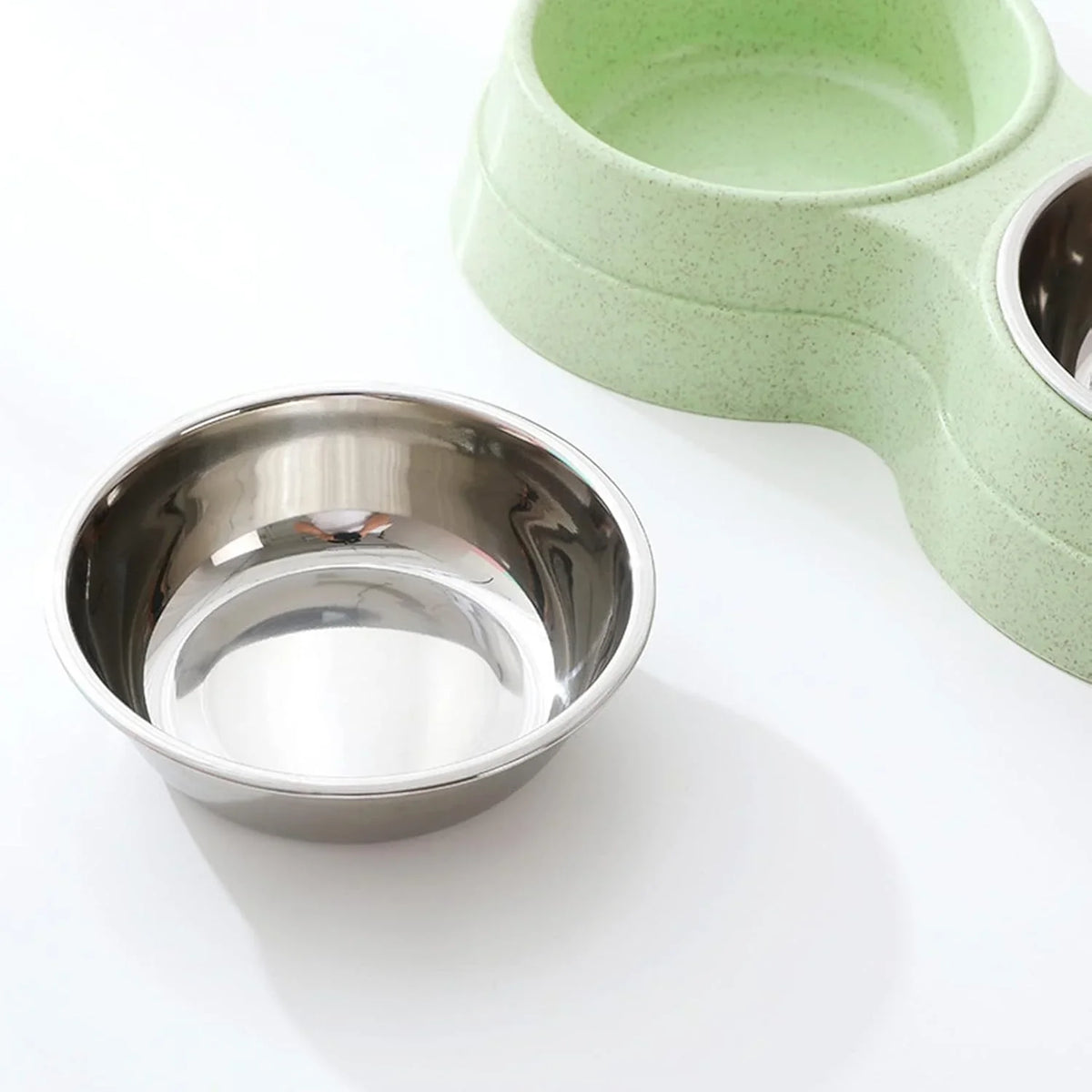 Stainless Steel Double Bowl Feeder for Dogs and Cats - view 6