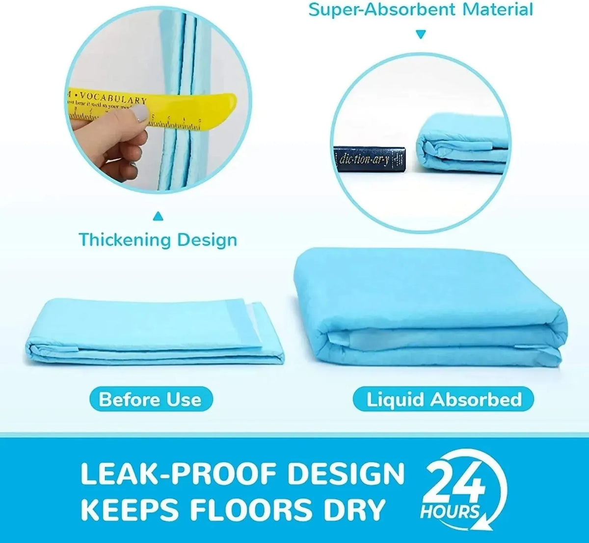 Super Absorbent Disposable Pee Pads for Dogs and Cats - view 3