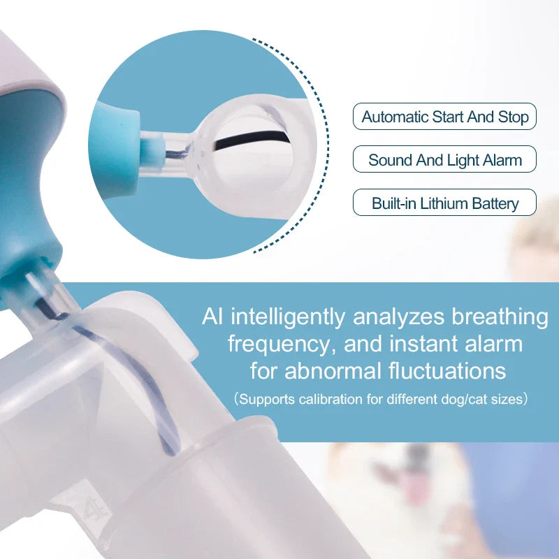 Pet Breathing Asphyxia Alertor For Cat Dog Veterinary Respiratory Choking Alarm Animal Anesthesia Breathing Monitor