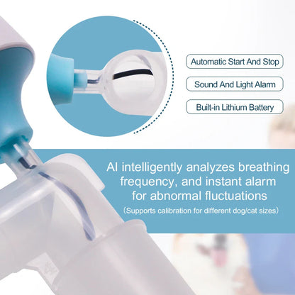 Pet Breathing Asphyxia Alertor For Cat Dog Veterinary Respiratory Choking Alarm Animal Anesthesia Breathing Monitor