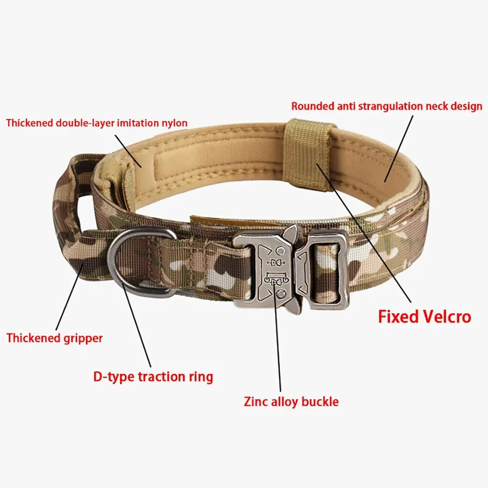 Tactical Nylon Dog Collar with Metal Buckle - view 2