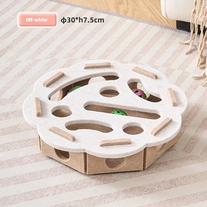 Interactive Cat Puzzle Box with Bell Balls