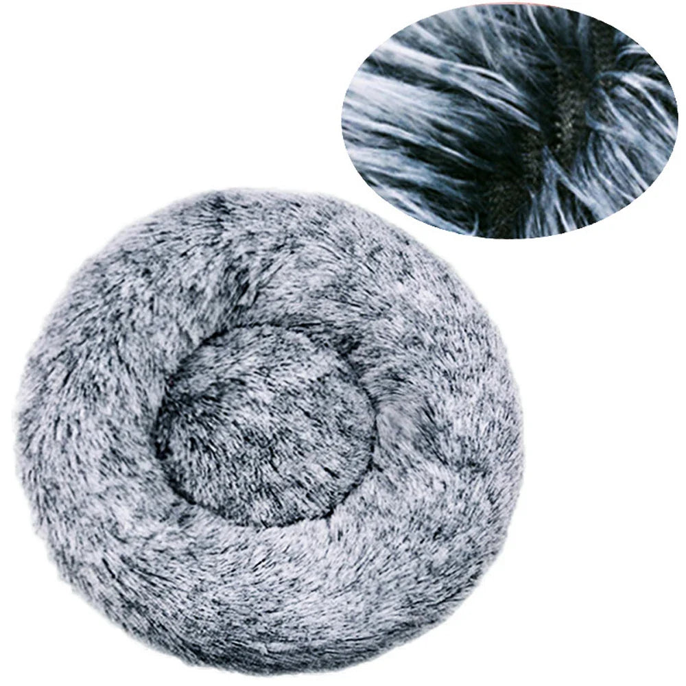 Washable Round Plush Basket Bed for Dogs and Cats - view 13