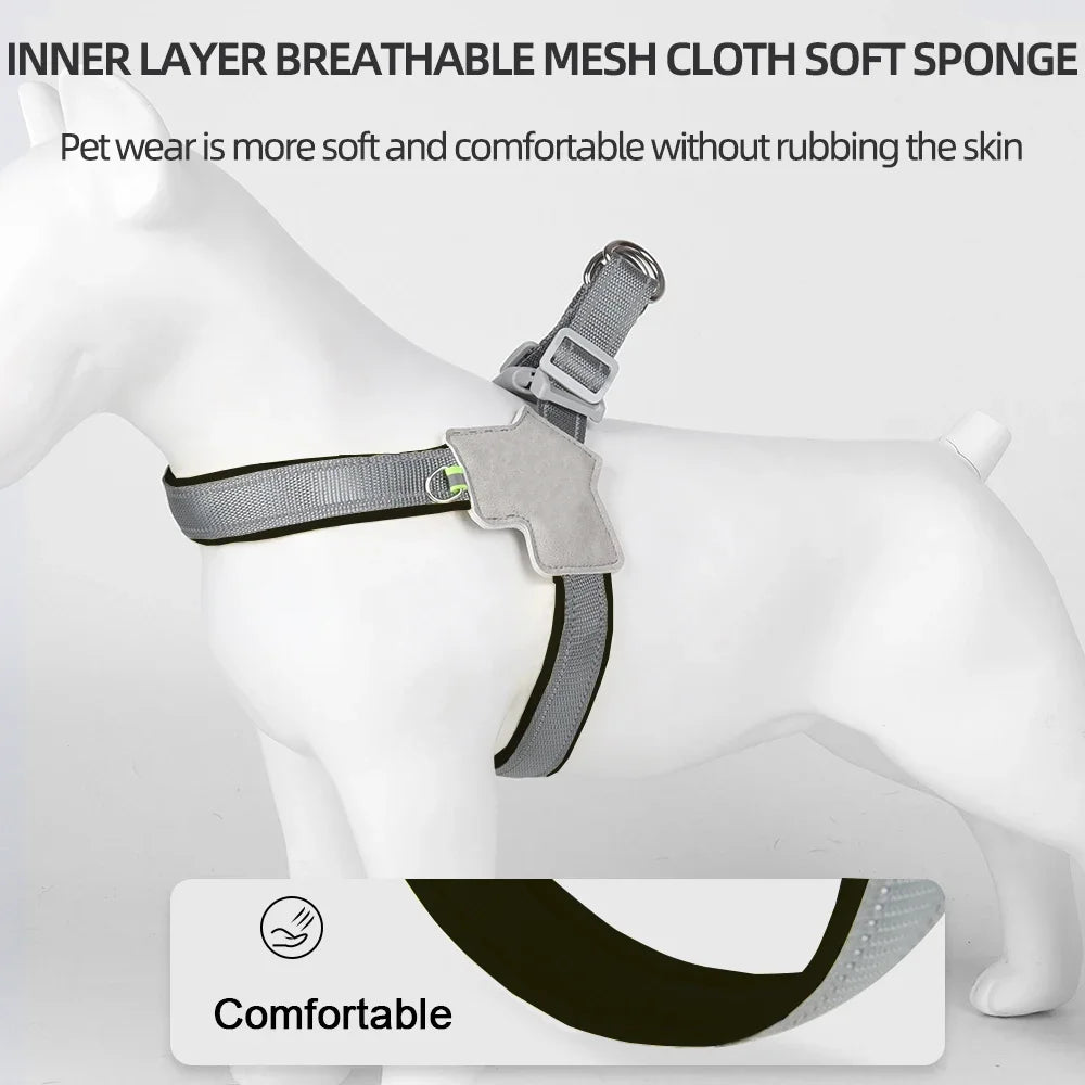 Adjustable Reflective Dog Harness for Hiking