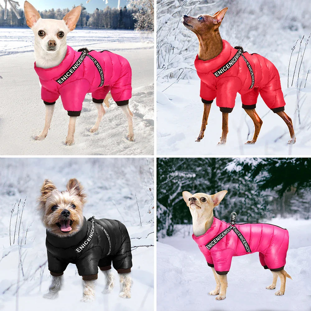 Waterproof Winter Dog Jacket with Built-In Harness - view 5