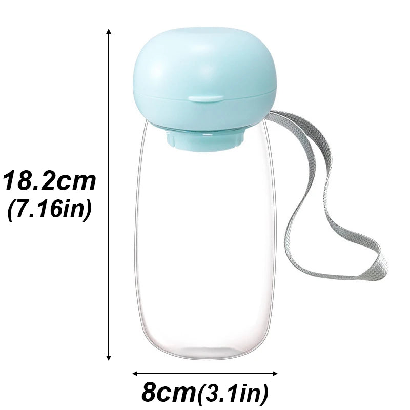 Portable Pet Travel Water Cup with Lanyard, 300-550ml