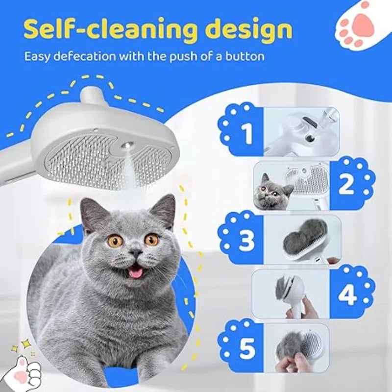 3-in-1 Anti-Tangle Steam Spray Brush for Dogs and Cats - view 6