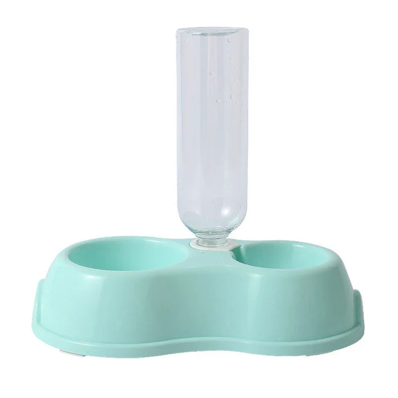 Raised Double Food Bowl with Water Dispenser for Cats and Dogs - view 10