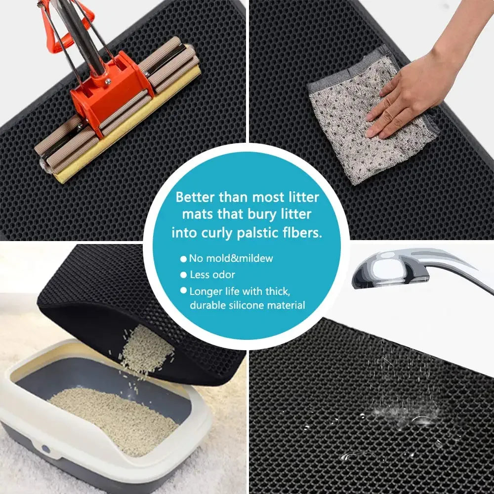 Double-Layer Waterproof Cat Litter Mat - view 3