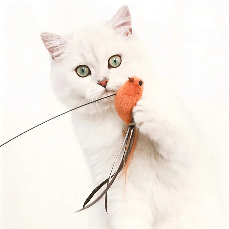 Suction Cup Bird Feather Cat Teaser Wand Toy - view 5