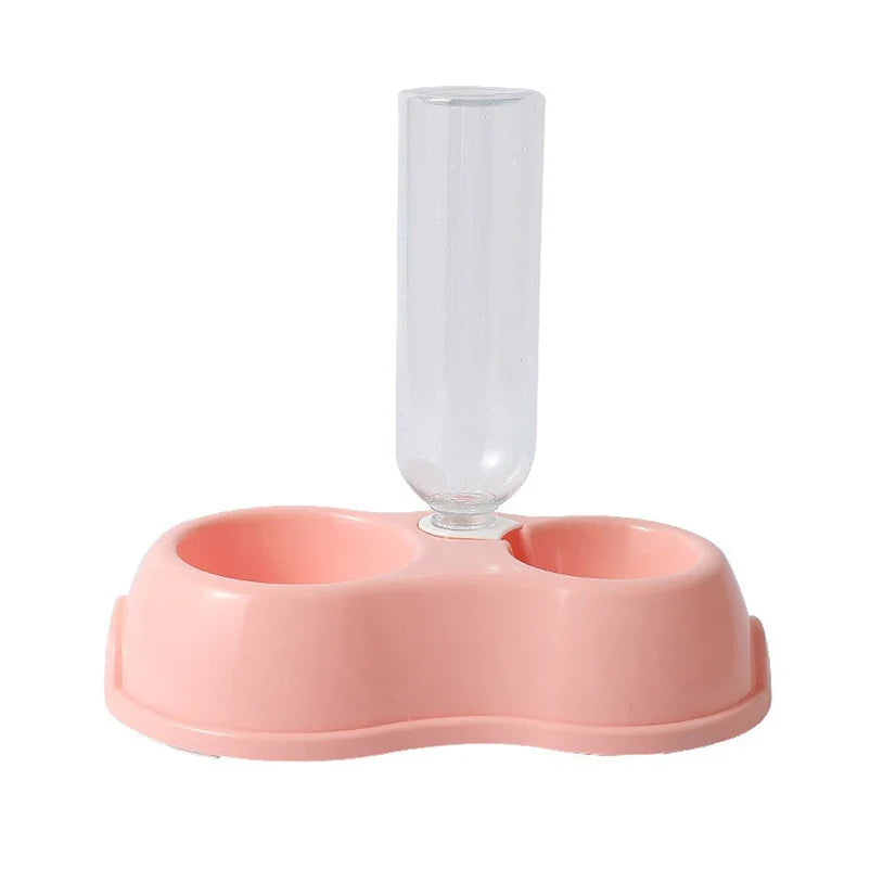 Raised Double Food Bowl with Water Dispenser for Cats and Dogs - view 9