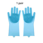 Silicone Pet Grooming and Bathing Gloves, 2-Pack