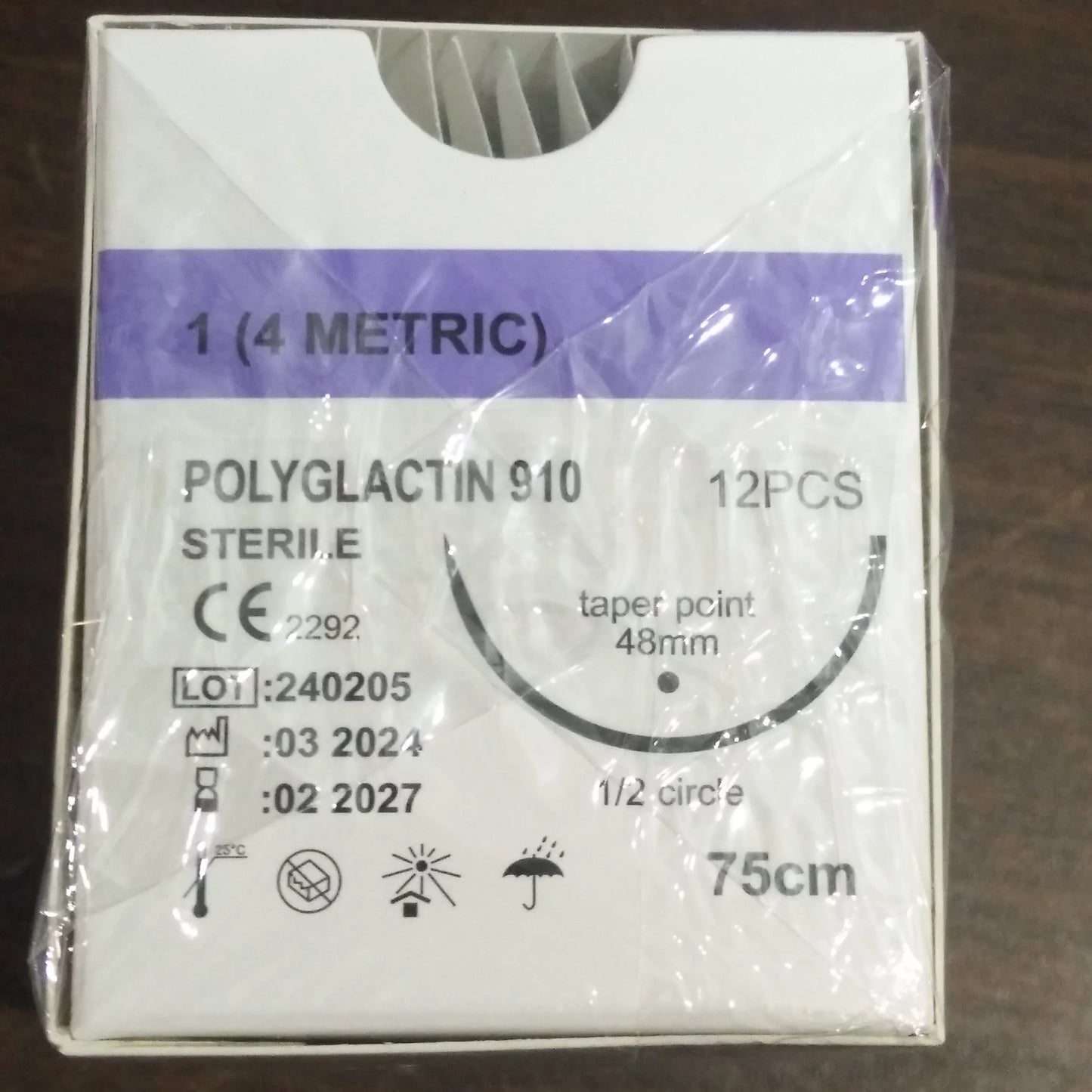 Pet animal absorbable suture, needle surgical suture, veterinary specific 2-0 suture, PGA 910 cat and dog suture