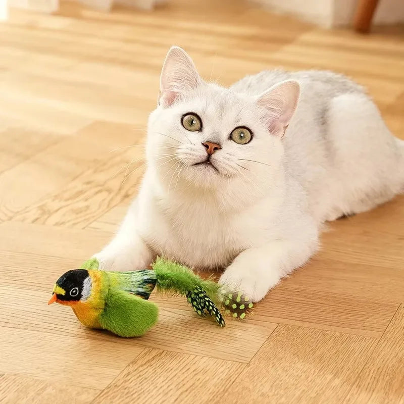 Sound-Sensing Chirping Bird Cat Toy with Catnip - view 4