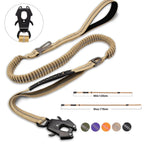 Shock-Absorbing Bungee Dog Leash with Car Seatbelt