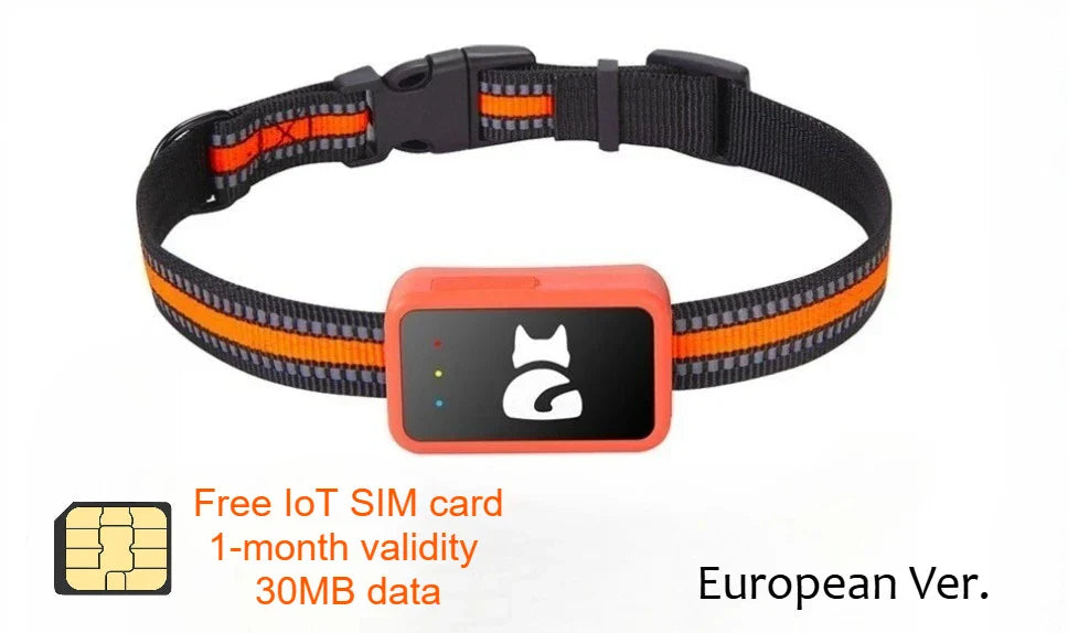 4G Smart Dog Collar Holder GPS Tracker for pet Waterproof Free SIM Cat Tracking Device Pet Locator with Find My for iOS Android