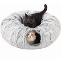 2-in-1 Plush Cat Tunnel Bed