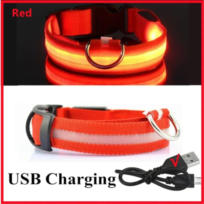 USB Rechargeable LED Dog Collar, 3 Light Modes - view 7