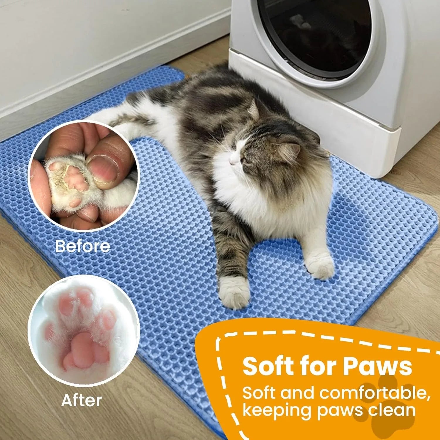Double-Layer Waterproof Cat Litter Mat, Large