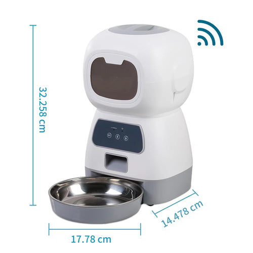 3.5L Wi-Fi Automatic Cat Feeder with Voice Recorder - view 2