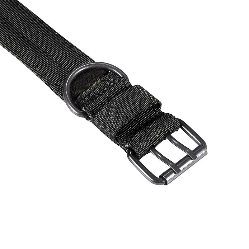 1pc Medium to Large Nylon Tactical Pet Dog Collar - Adjustable and Durable, Suitable for Medium and Large Dogs.