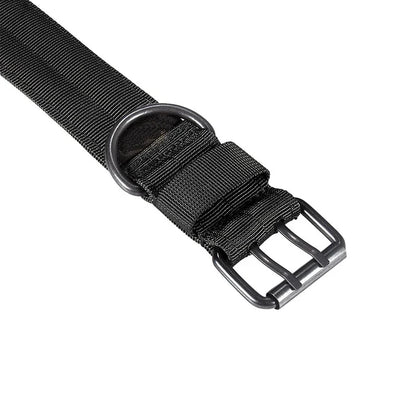 1pc Medium to Large Nylon Tactical Pet Dog Collar - Adjustable and Durable, Suitable for Medium and Large Dogs.