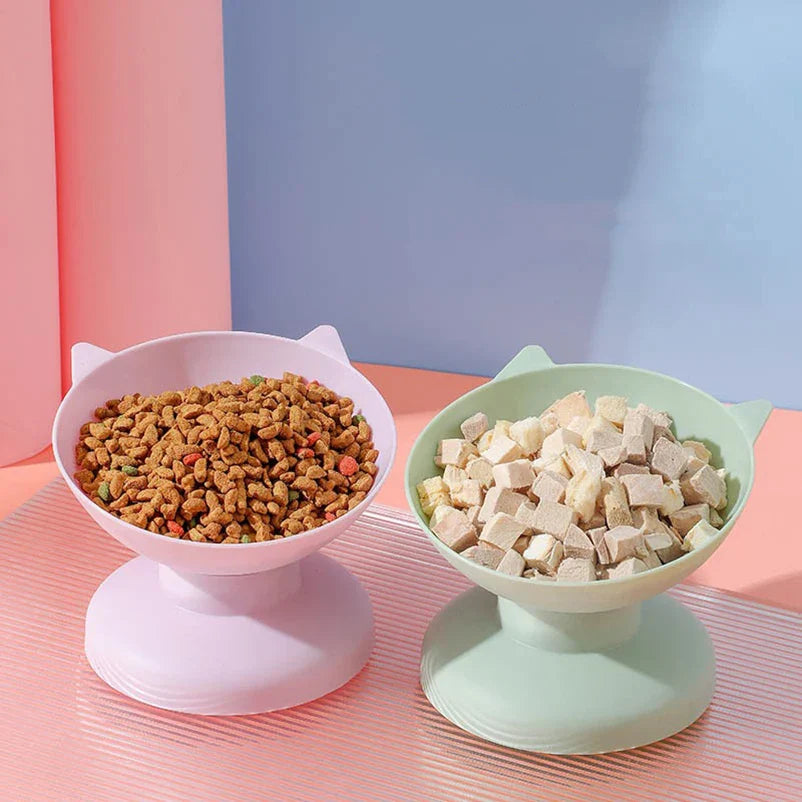 Raised Neck-Guard Food Bowl for Cats and Small Dogs