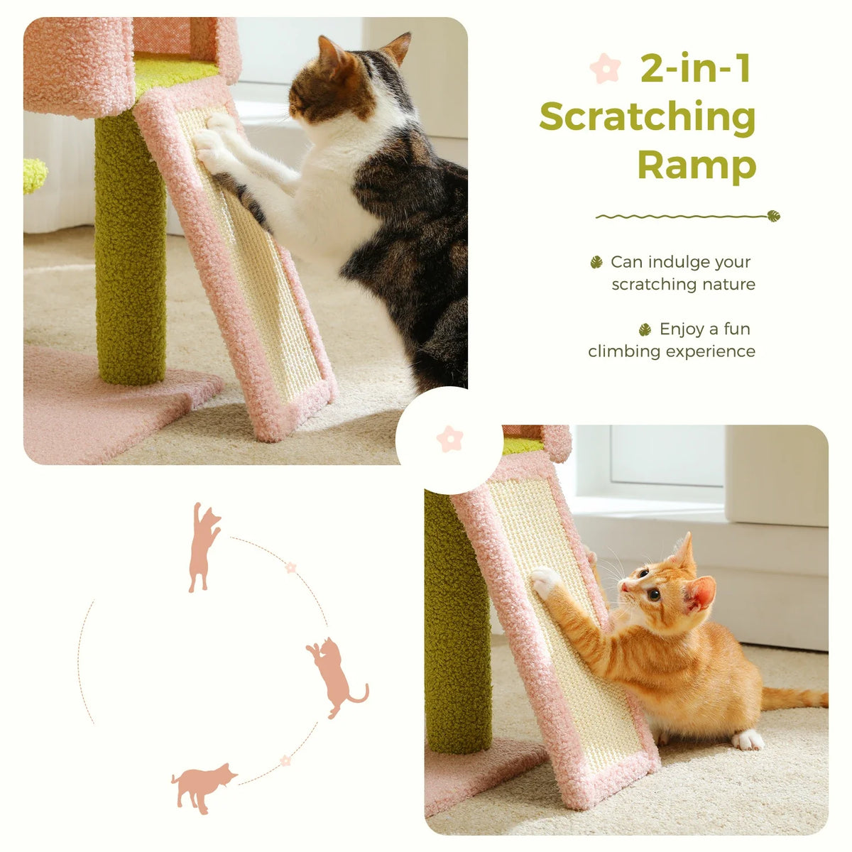 Flower Cat Tree with Sisal Scratching Posts - view 5