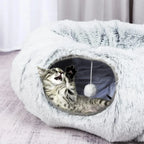 2-in-1 Plush Cat Tunnel Bed - view 2