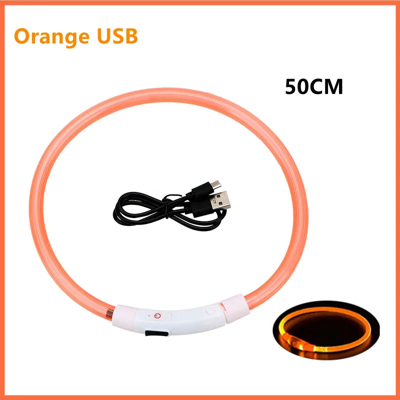 Adjustable Glowing LED Collar for Dogs and Cats - view 19