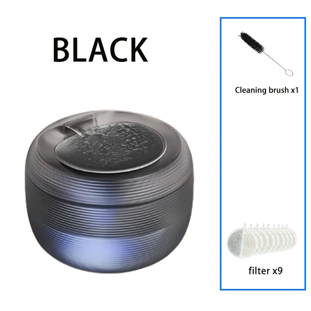Ultra-Quiet Waterfall Cat Water Fountain with LED, 2.5L - view 12