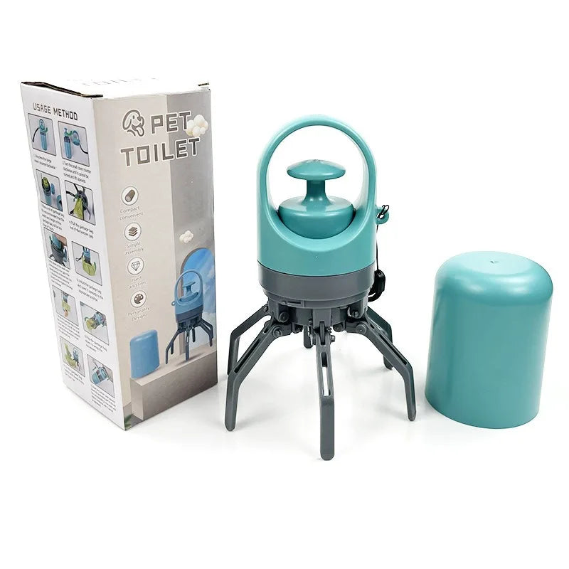 Dog Poop Scooper Set with LED Light and Bag Dispenser