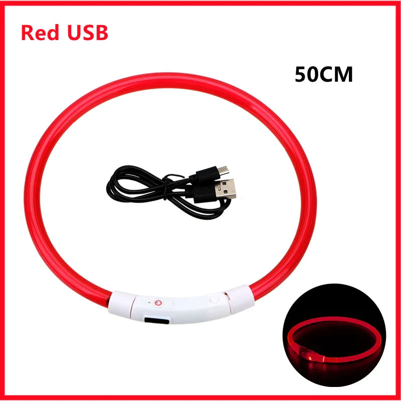 Adjustable Glowing LED Collar for Dogs and Cats - view 13