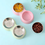 Stainless Steel Double Bowl Feeder for Dogs and Cats - view 5