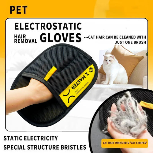 2-in-1 Grooming Glove and Lint Roller for Cat and Dog Hair